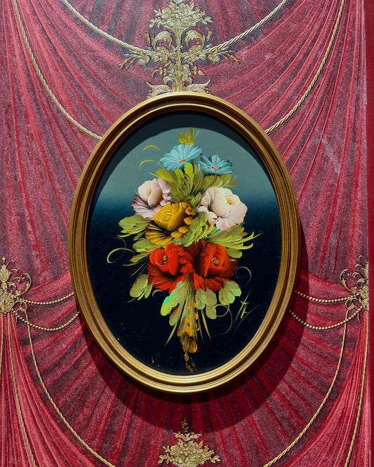 لوحة زهور رسم يدوي