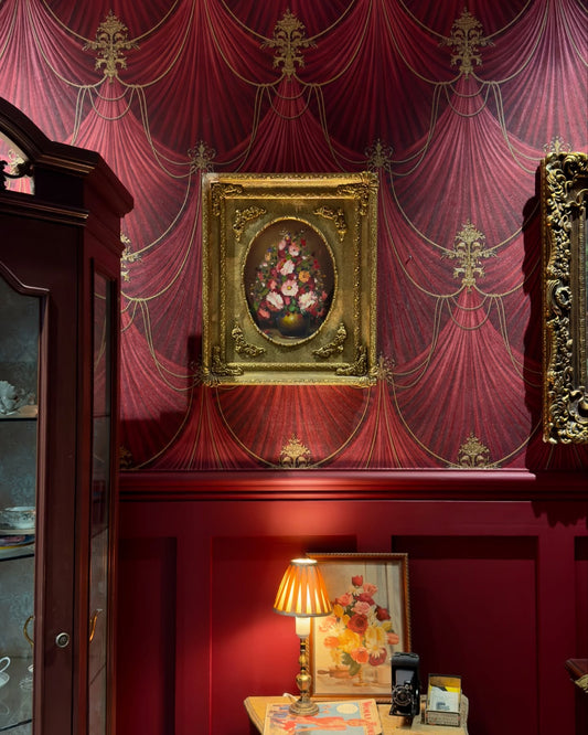 لوحة زهور رسم يدوي