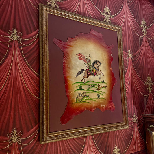 لوحة انتيك جلد طبيعي